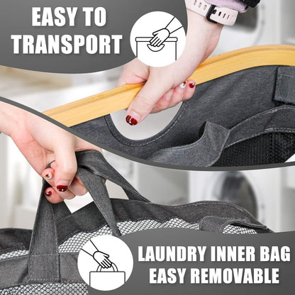 Hampers for Laundry Basket with Lid, 145L Large Laundry Hamper 3 Section