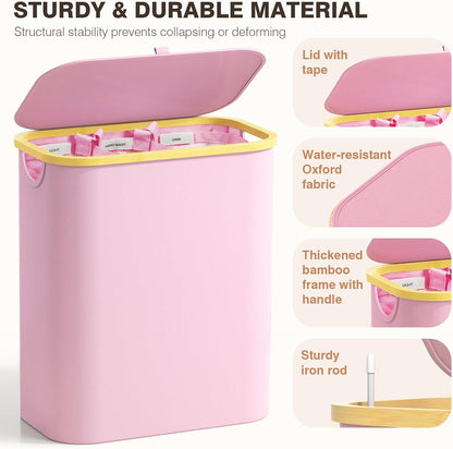 Hampers for Laundry Basket with Lid, 145L Large Laundry Hamper 3 Section