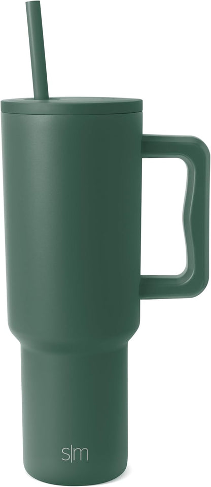 Tumbler with Handle and Straw | 30oz | Tie Dye | Trek Tumbler, Travel Mug | Insulated Water Bottle, Cupholder Friendly, Stainless Steel Cup | Ocean Tide - Colors B