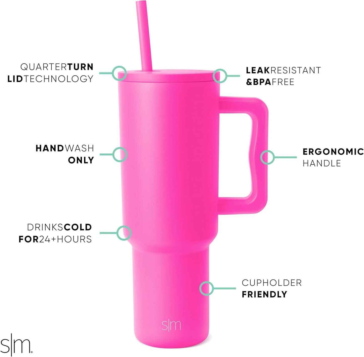 Tumbler with Handle and Straw | 30oz | Tie Dye | Trek Tumbler, Travel Mug | Insulated Water Bottle, Cupholder Friendly, Stainless Steel Cup | Ocean Tide - Colors B