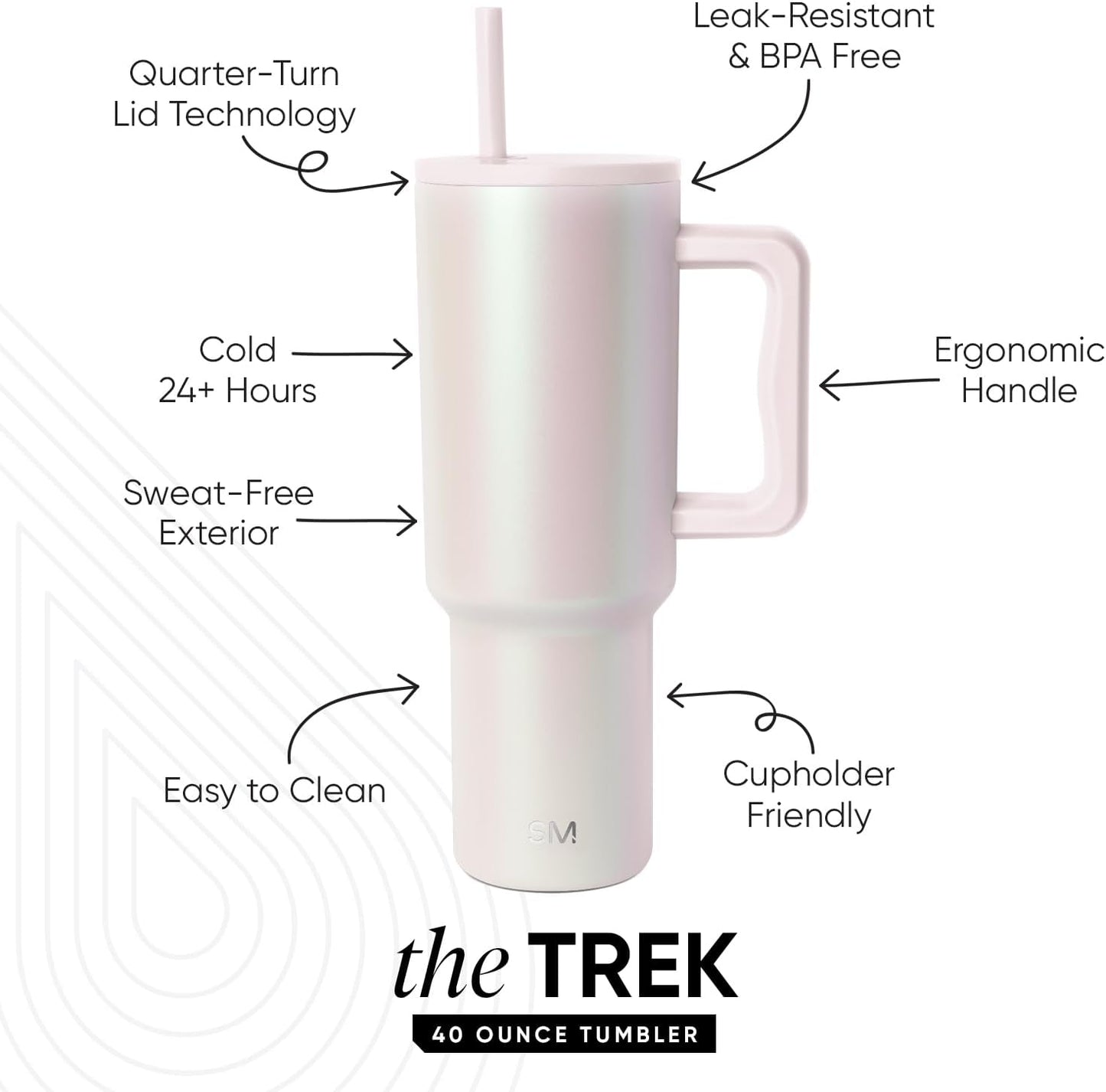 Tumbler with Handle and Straw | 30oz | Tie Dye | Trek Tumbler, Travel Mug | Insulated Water Bottle, Cupholder Friendly, Stainless Steel Cup | Ocean Tide - Colors B