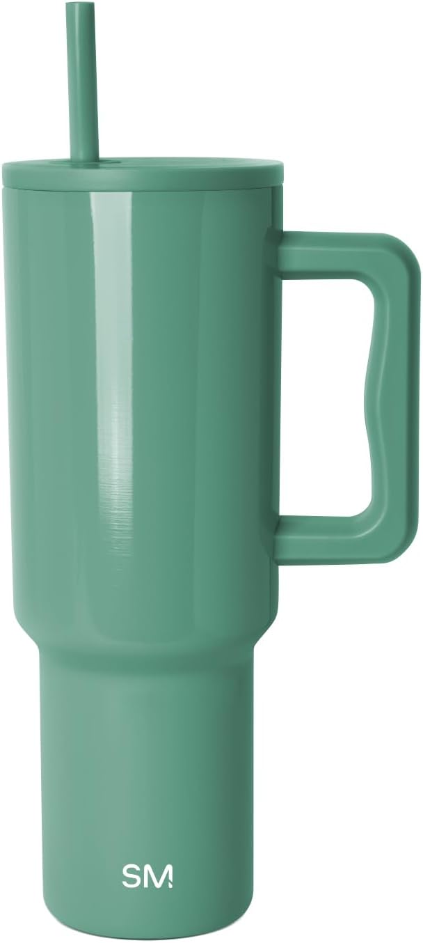Tumbler with Handle and Straw | 30oz | Tie Dye | Trek Tumbler, Travel Mug | Insulated Water Bottle, Cupholder Friendly, Stainless Steel Cup | Ocean Tide - Colors B