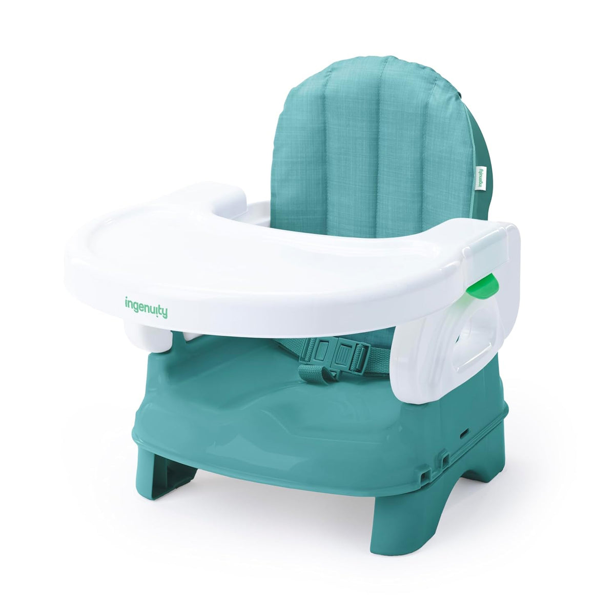 Deluxe Comfort Booster Seat for Kitchen Chair, Compact Fold, Portable, Lightweight, Toddler Booster Seat for Dining Table, from 6 Months to 3 Years – Grey