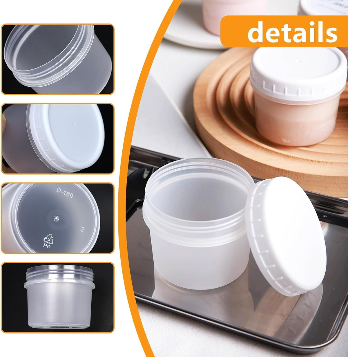 24 Pack 4 oz(120 ml) Food Storage Jars with Screw Lids