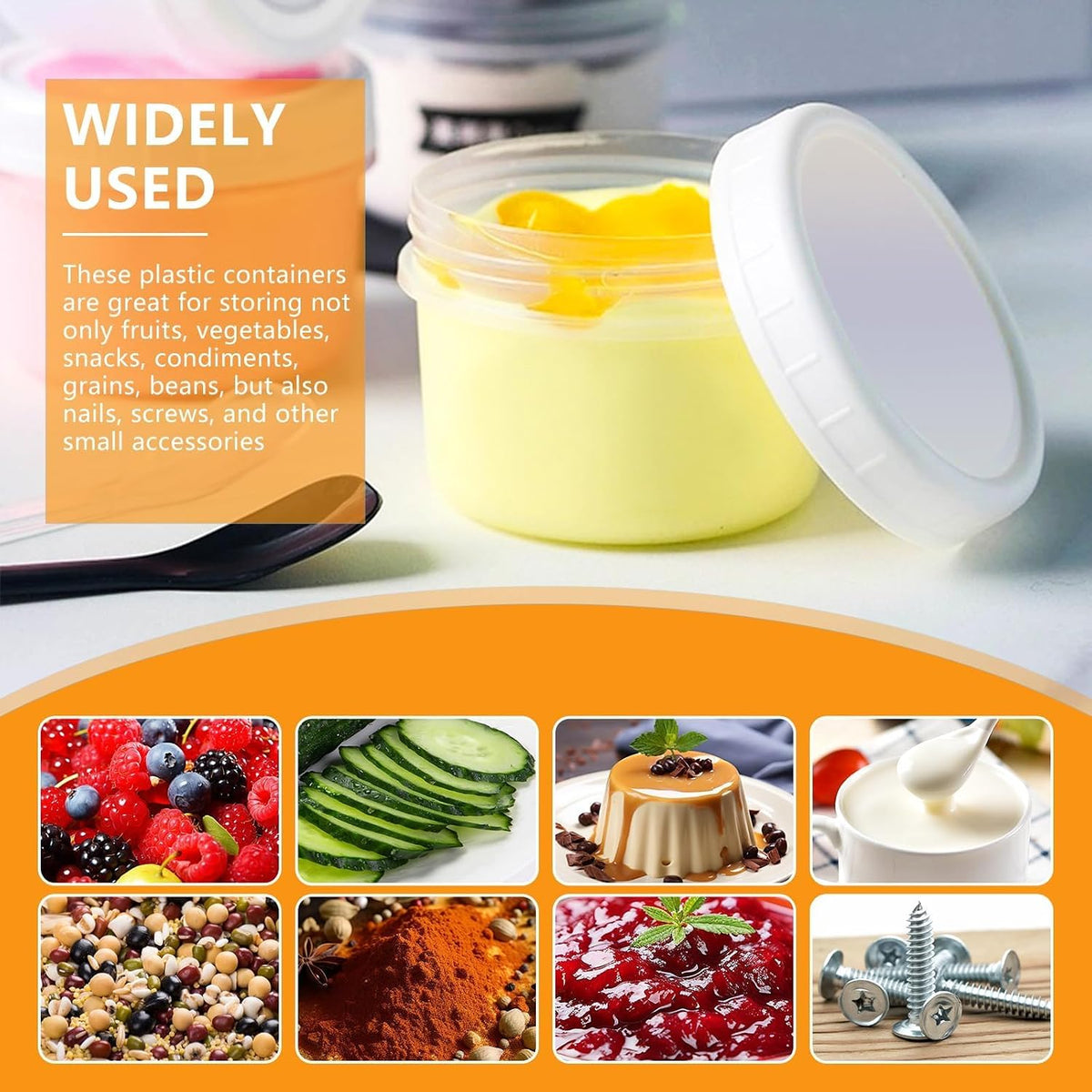 24 Pack 4 oz(120 ml) Food Storage Jars with Screw Lids