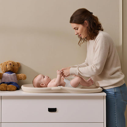 Portable EVA Baby Changing Pad Waterproof Changing Pad for Diaper Changes,Dressing,Baby Massage & Moisturizer Application,Soft & Non-Slip,Adjustable Safety Belt,Adorable Penguin Design