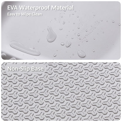 Portable EVA Baby Changing Pad Waterproof Changing Pad for Diaper Changes,Dressing,Baby Massage & Moisturizer Application,Soft & Non-Slip,Adjustable Safety Belt,Adorable Penguin Design