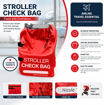 Stroller Bag for Airplane, Stroller Travel Bag / Cover for Airport Check