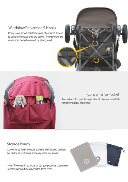Melange Alpha Stroller Weather Shield (Navy)