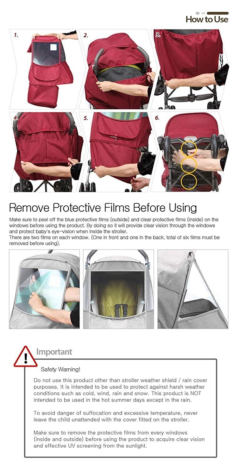 Melange Alpha Stroller Weather Shield (Navy)