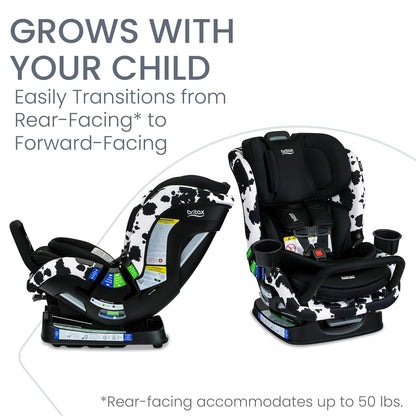 Poplar S Convertible Car Seat, Slim 17” Design — Cowmooflage