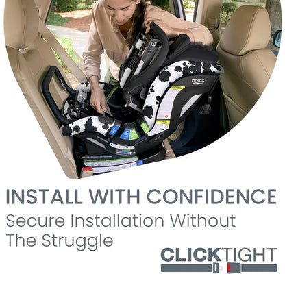 Poplar S Convertible Car Seat, Slim 17” Design — Cowmooflage
