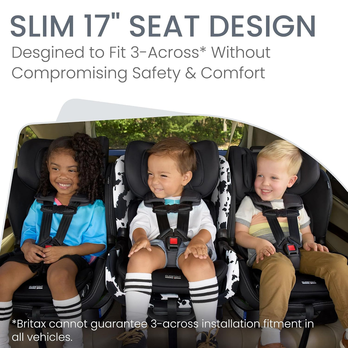 Poplar S Convertible Car Seat, Slim 17” Design — Cowmooflage