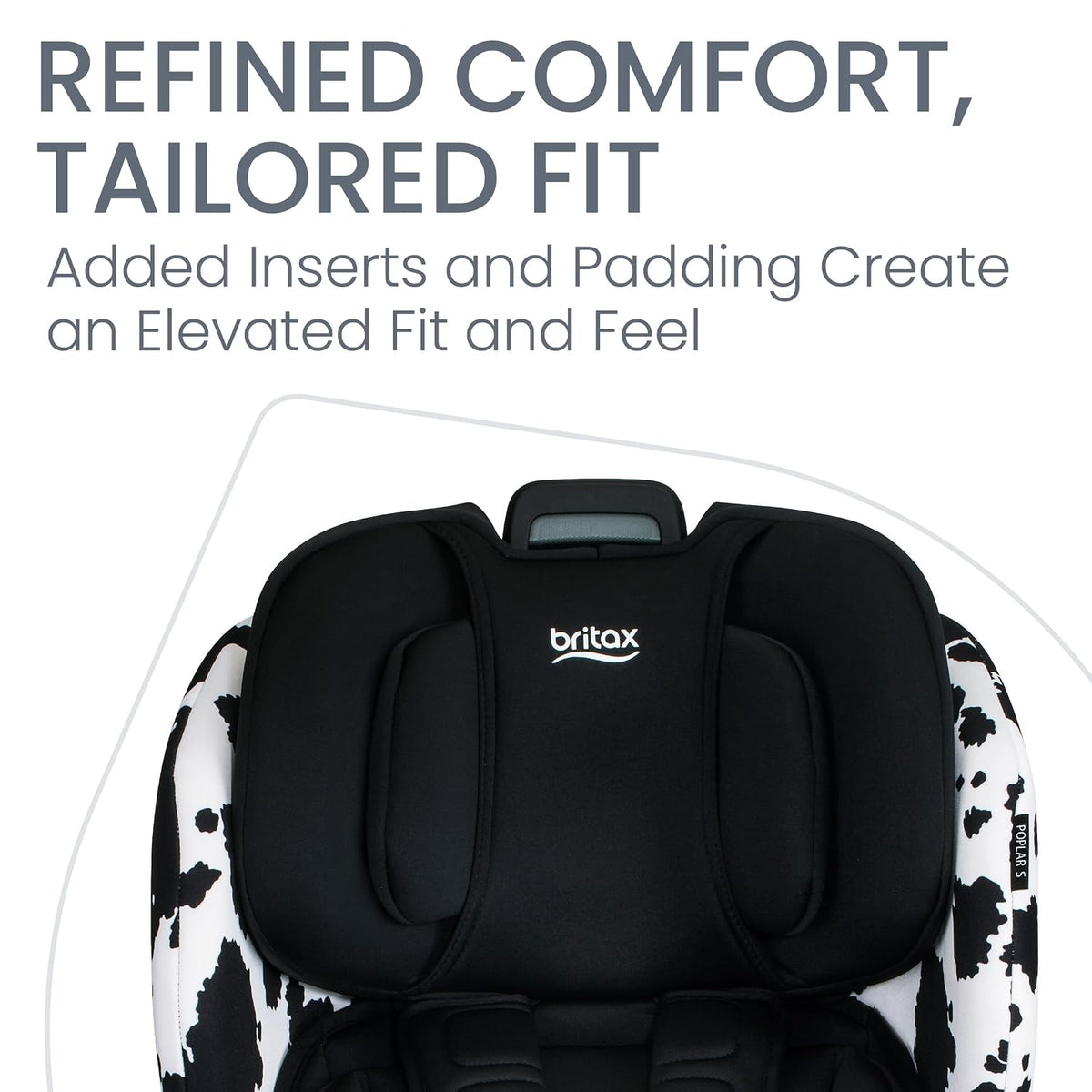Poplar S Convertible Car Seat, Slim 17” Design — Cowmooflage