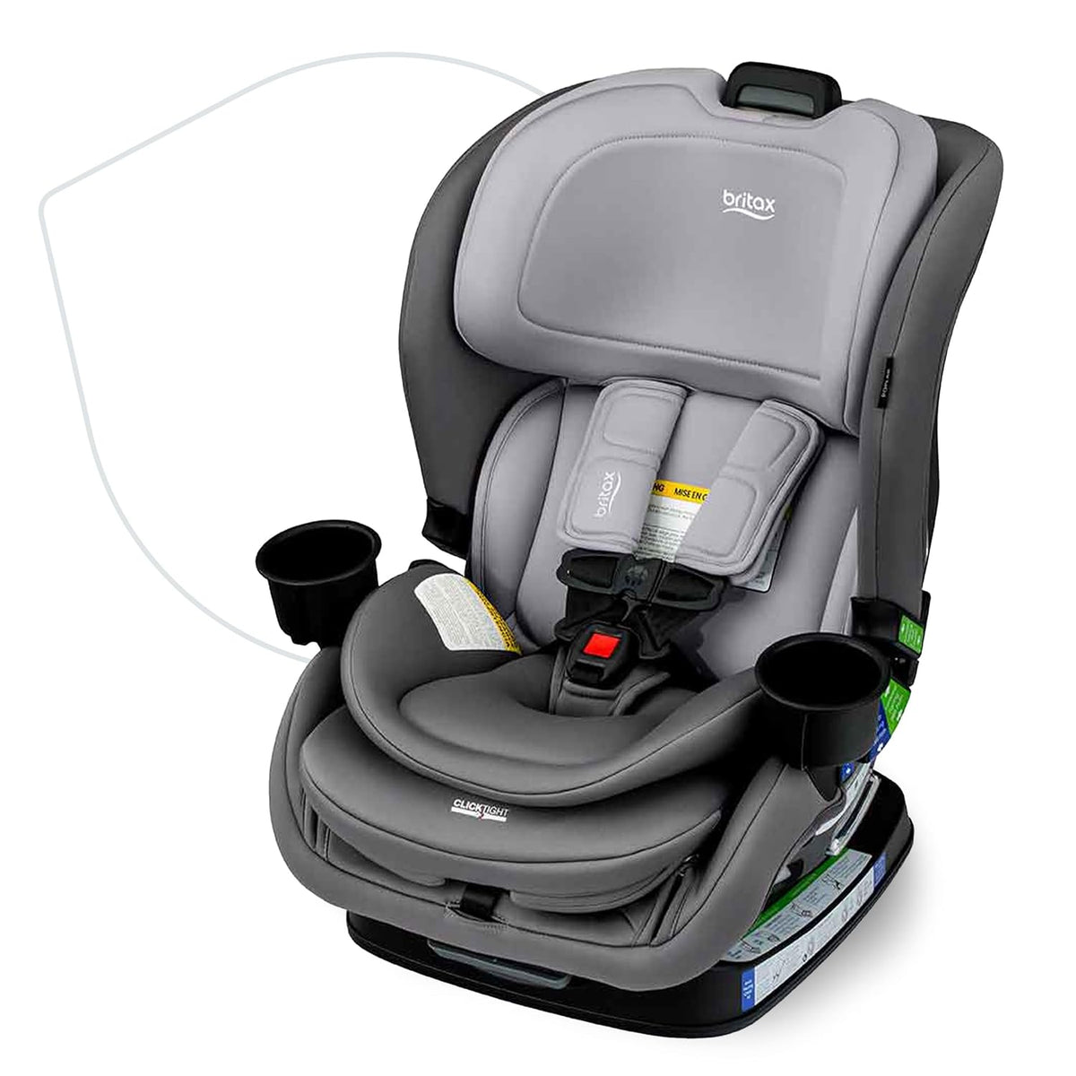 Poplar S Convertible Car Seat, Slim 17” Design — Cowmooflage