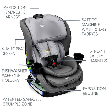 Poplar S Convertible Car Seat, Slim 17” Design — Cowmooflage
