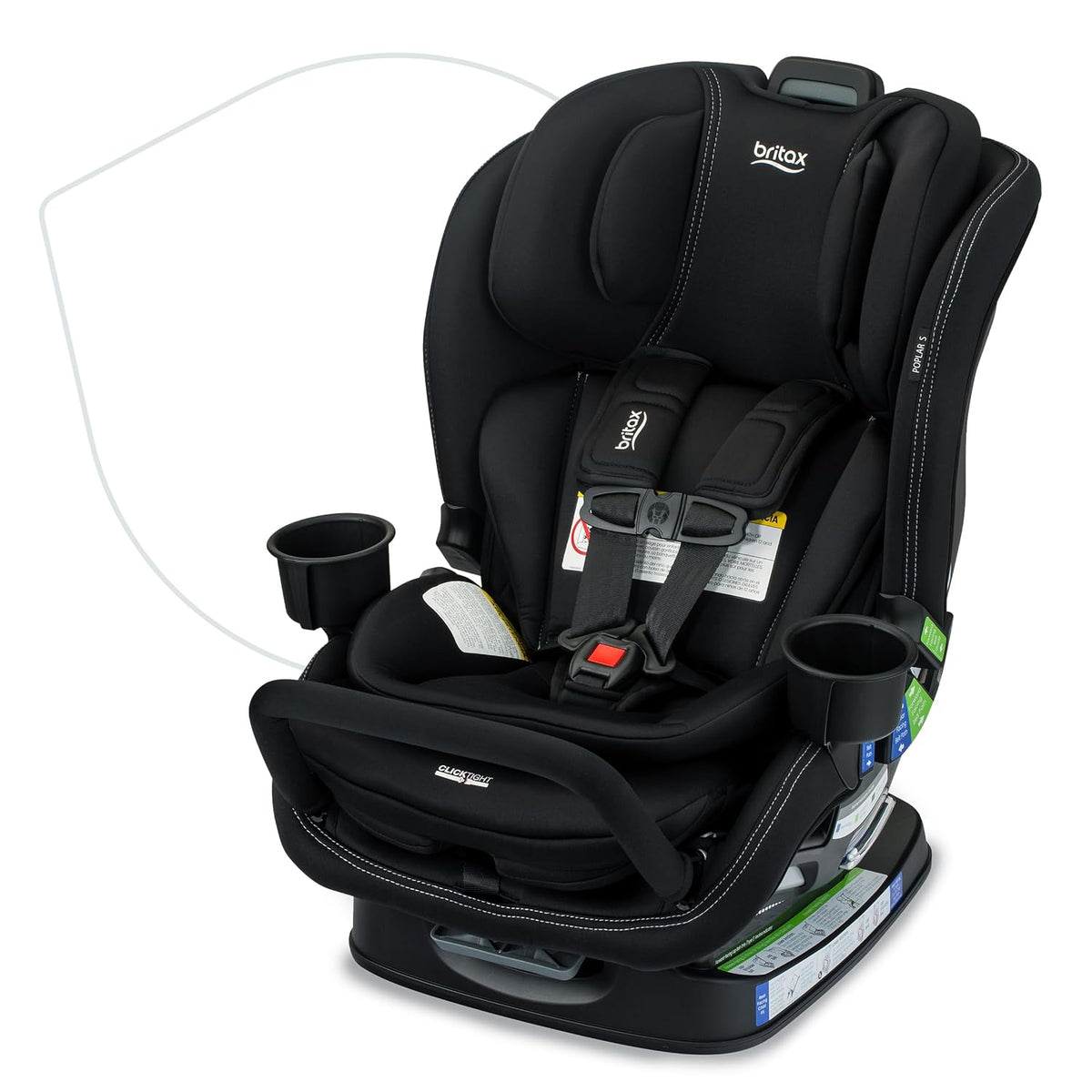 Poplar S Convertible Car Seat, Slim 17” Design — Cowmooflage