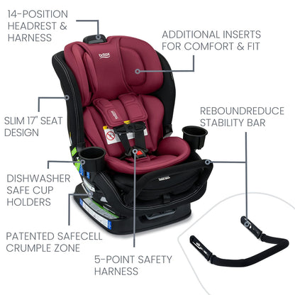 Poplar S Convertible Car Seat, Slim 17” Design — Cowmooflage