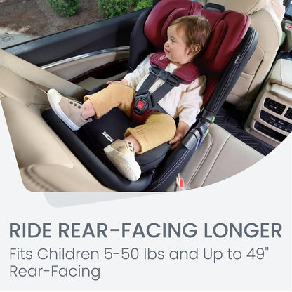 Poplar S Convertible Car Seat, Slim 17” Design — Cowmooflage