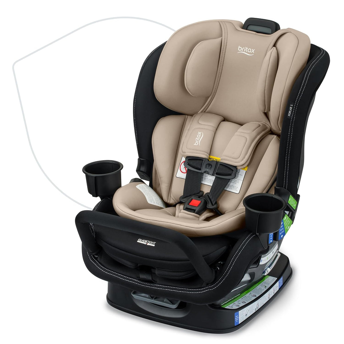 Poplar S Convertible Car Seat, Slim 17” Design — Cowmooflage