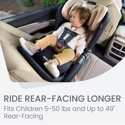 Poplar S Convertible Car Seat, Slim 17” Design — Cowmooflage
