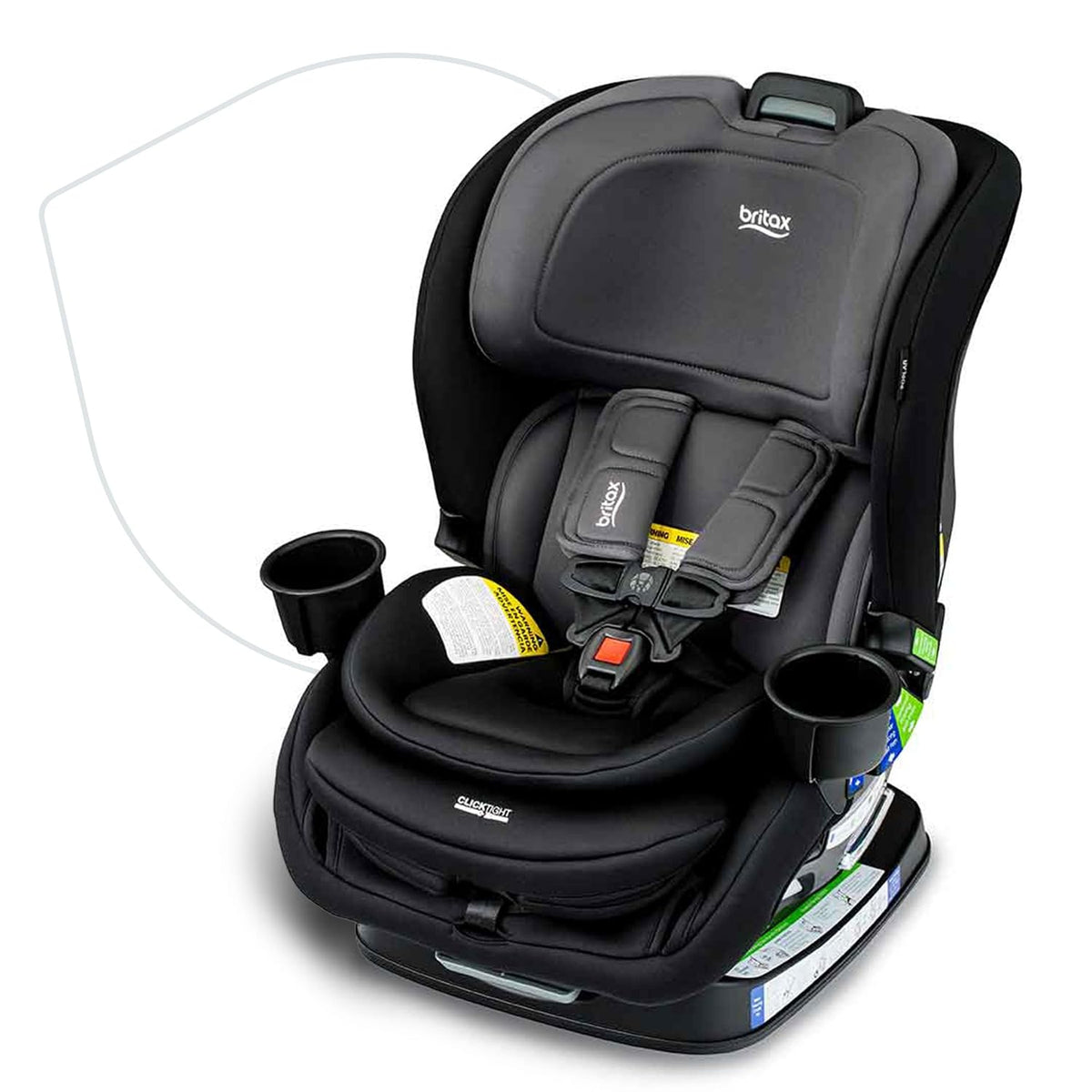 Poplar S Convertible Car Seat, Slim 17” Design — Cowmooflage