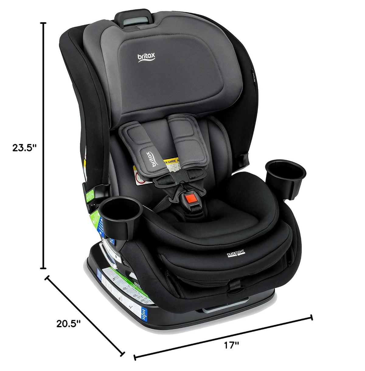 Poplar S Convertible Car Seat, Slim 17” Design — Cowmooflage