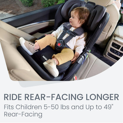 Poplar S Convertible Car Seat, Slim 17” Design — Cowmooflage
