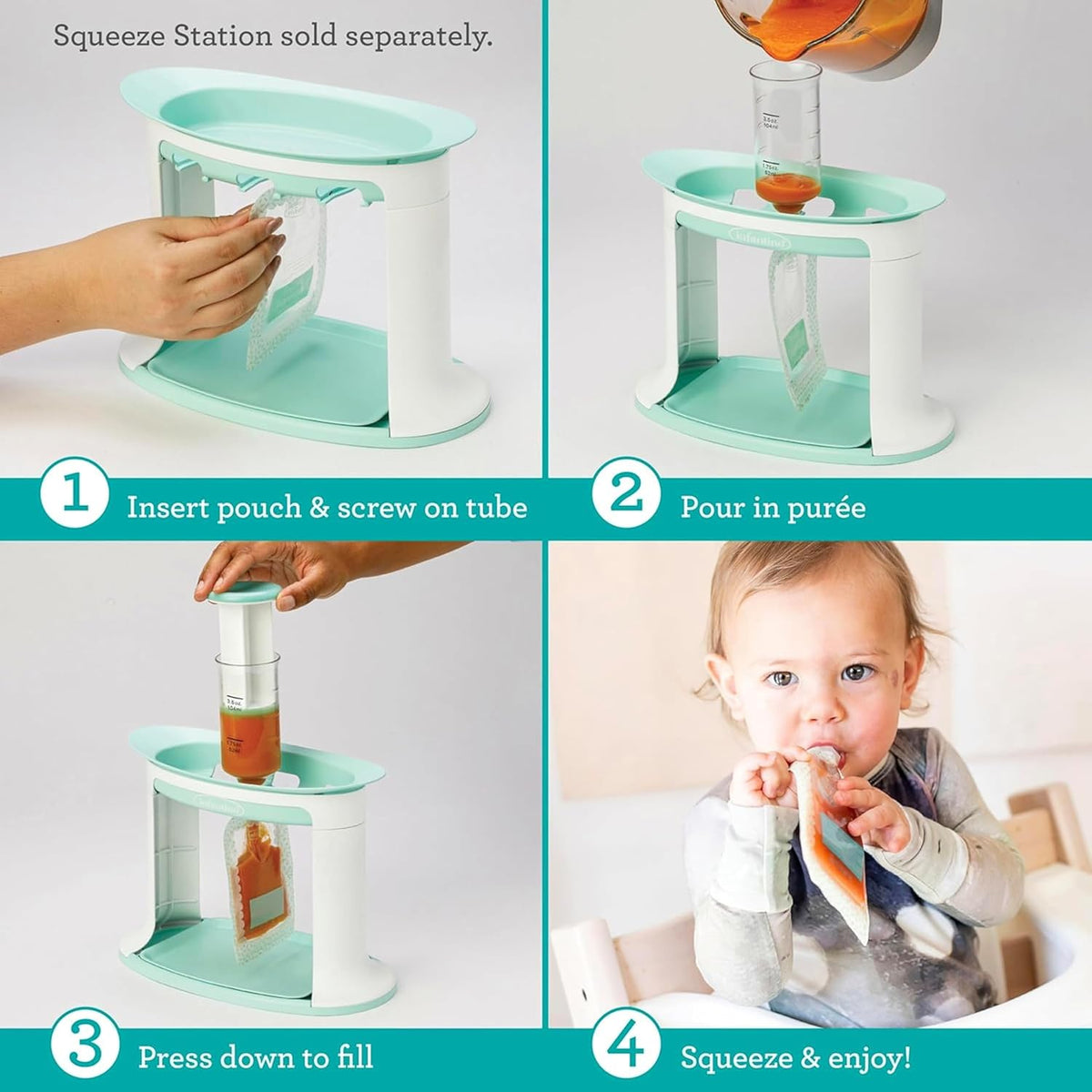 Squeeze Station, Purple, Homemade Pouches Made Simple