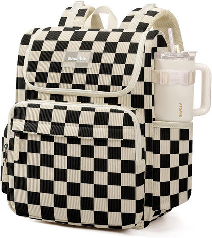 Large Corduroy Diaper Bag Backpack for Mom, 25L Baby Travel Bag with Insulated Bottle Pockets, 40oz Side Strap & Stroller-Ready Straps