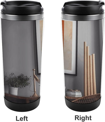 Study Room Decoration Travel Mug Stainless Steel Vacuum Cup with Leak-Proof Lid Reusable Double Walled Coffee Tumbler for Iced And Hot Drinks