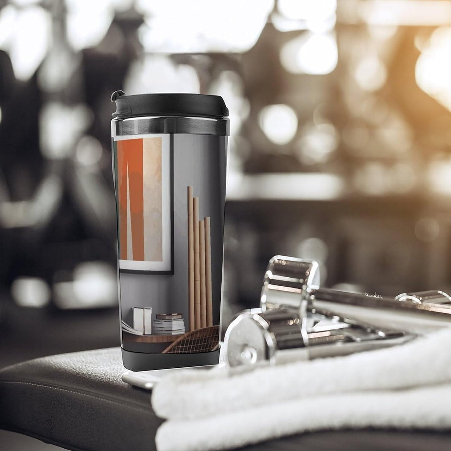 Study Room Decoration Travel Mug Stainless Steel Vacuum Cup with Leak-Proof Lid Reusable Double Walled Coffee Tumbler for Iced And Hot Drinks