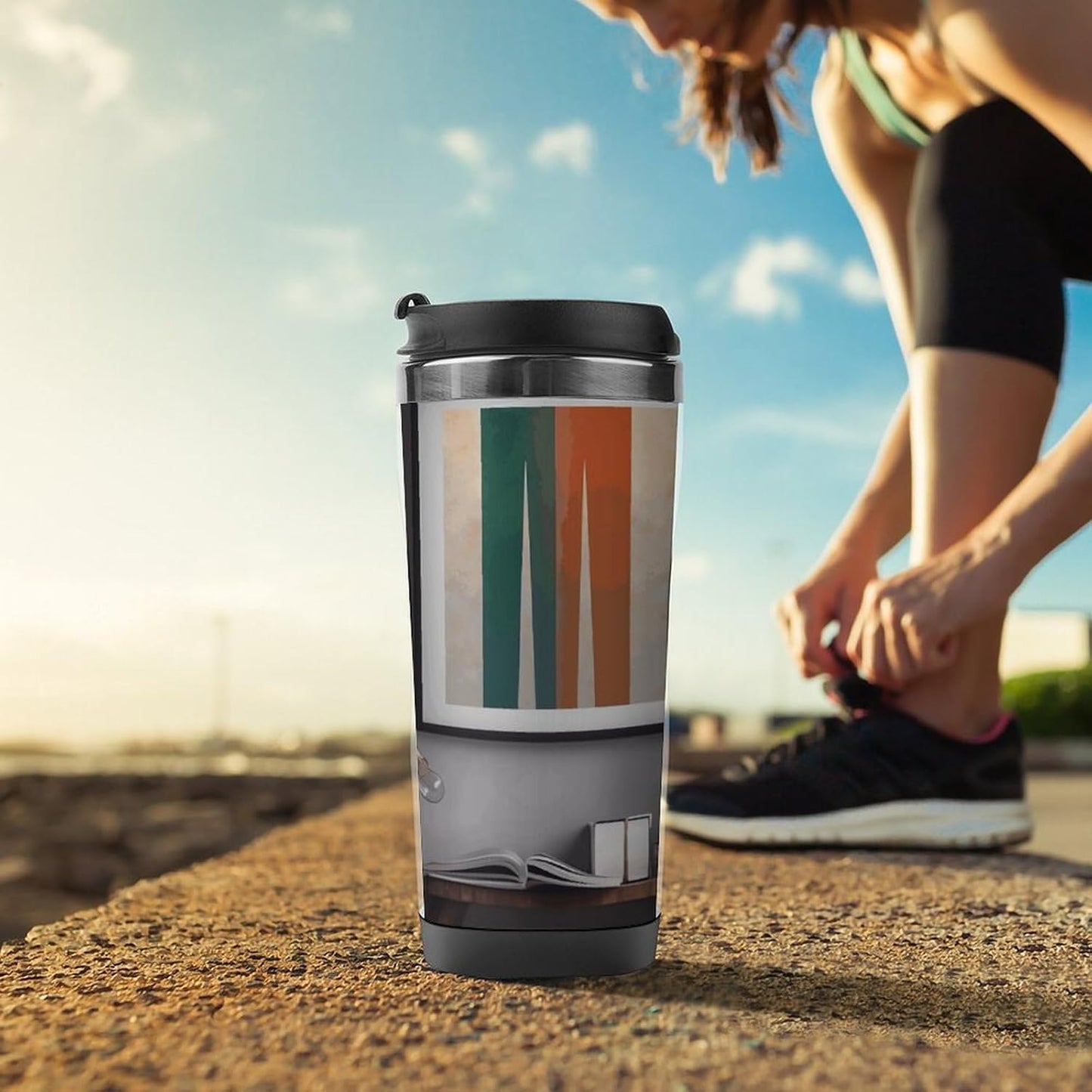 Study Room Decoration Travel Mug Stainless Steel Vacuum Cup with Leak-Proof Lid Reusable Double Walled Coffee Tumbler for Iced And Hot Drinks