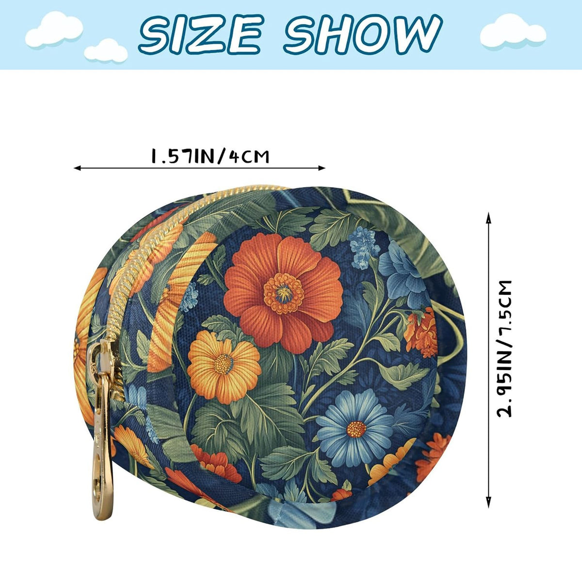 Vibrant Flowers Baby Pacifier Holder Case, Dustproof Portable Storage Box for Diaper Bag Purse, Pacifier Storage Container for Boys & Girls