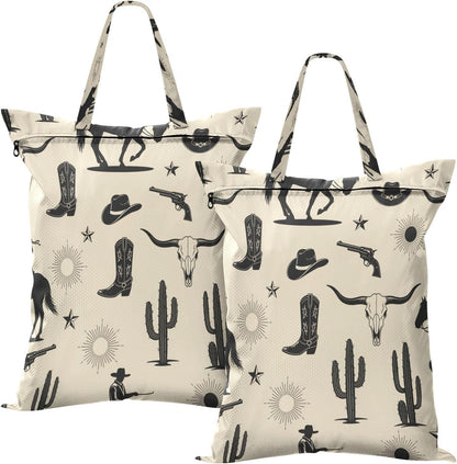 Cowboy Horse Waterproof Travel Laundry Bag Easy Care 2 Pack
