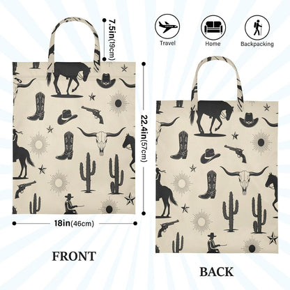 Cowboy Horse Waterproof Travel Laundry Bag Easy Care 2 Pack