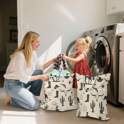 Cowboy Horse Waterproof Travel Laundry Bag Easy Care 2 Pack