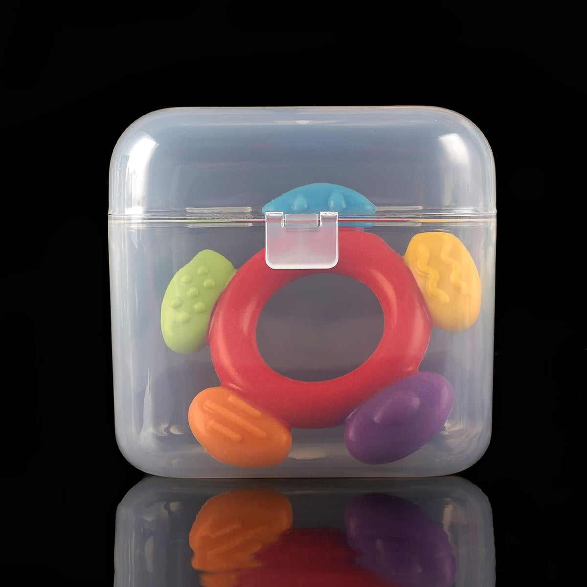 Pacifier Container - 2 Pacifier Holder Case for Travel, BPA Free, Transparent