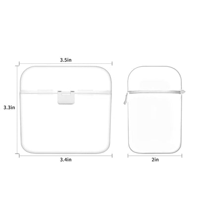 Pacifier Container - 2 Pacifier Holder Case for Travel, BPA Free, Transparent