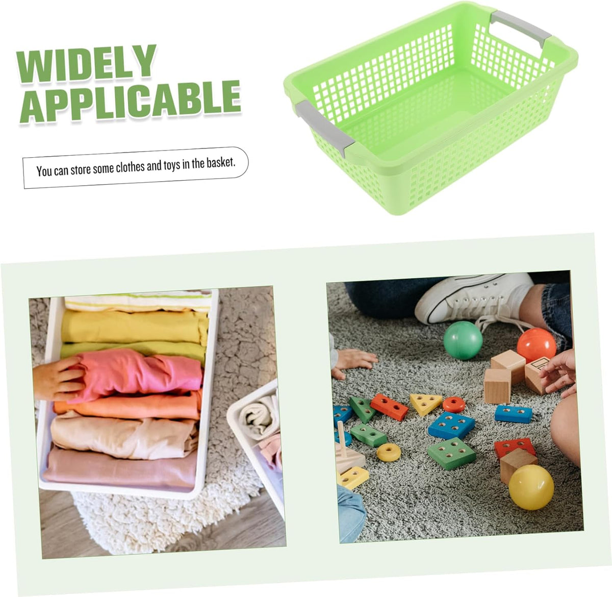 Nursery Storage Toy Storage Basket Lid Container Capacity Baskets for Shelves
