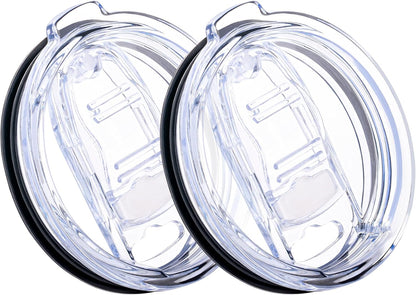 30oz Tumbler Lid Replacement for YETI, BJPKPK, ALBOR, D·S, MUTNITT | 2 Pack Splash Resistant Lids for 30oz Tumbler, BPA Free, Straw Friendly, for Commutes, Office, Gym, Home Use