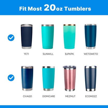 30oz Tumbler Lid Replacement for YETI, BJPKPK, ALBOR, D·S, MUTNITT | 2 Pack Splash Resistant Lids for 30oz Tumbler, BPA Free, Straw Friendly, for Commutes, Office, Gym, Home Use