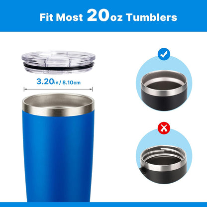 30oz Tumbler Lid Replacement for YETI, BJPKPK, ALBOR, D·S, MUTNITT | 2 Pack Splash Resistant Lids for 30oz Tumbler, BPA Free, Straw Friendly, for Commutes, Office, Gym, Home Use
