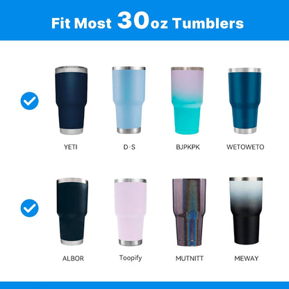 30oz Tumbler Lid Replacement for YETI, BJPKPK, ALBOR, D·S, MUTNITT | 2 Pack Splash Resistant Lids for 30oz Tumbler, BPA Free, Straw Friendly, for Commutes, Office, Gym, Home Use