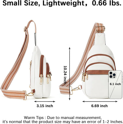 Sling Bag for Women Leather Crossbody Bags Fanny Pack Chest Bag for Travel