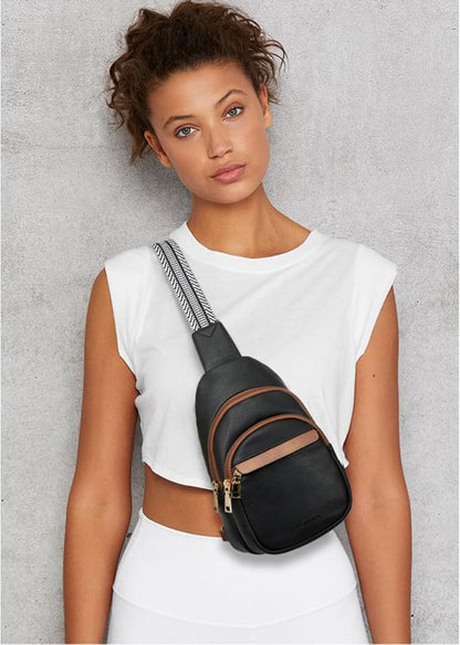 Sling Bag for Women Leather Crossbody Bags Fanny Pack Chest Bag for Travel
