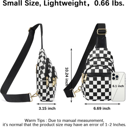 Sling Bag for Women Leather Crossbody Bags Fanny Pack Chest Bag for Travel