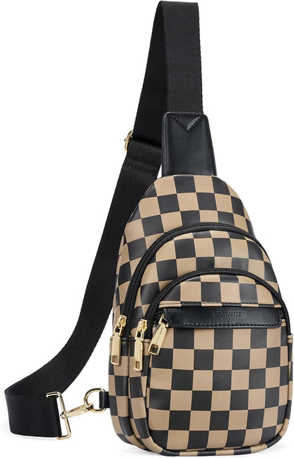 Sling Bag for Women Leather Crossbody Bags Fanny Pack Chest Bag for Travel