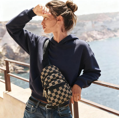 Sling Bag for Women Leather Crossbody Bags Fanny Pack Chest Bag for Travel