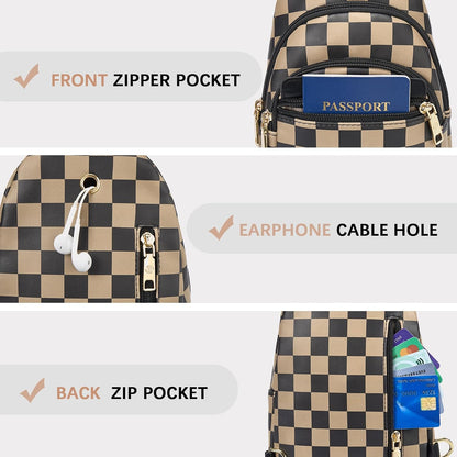 Sling Bag for Women Leather Crossbody Bags Fanny Pack Chest Bag for Travel